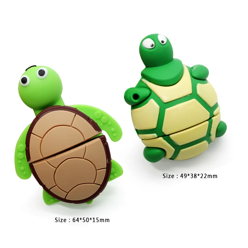 Флеш-накопитель Tortoise usb, 32 ГБ, 64 ГБ, флеш-накопитель, 4 ГБ, 8 ГБ, 16 ГБ, usb-флешка с изображением черепахи, флешка, мультипликационный диск u