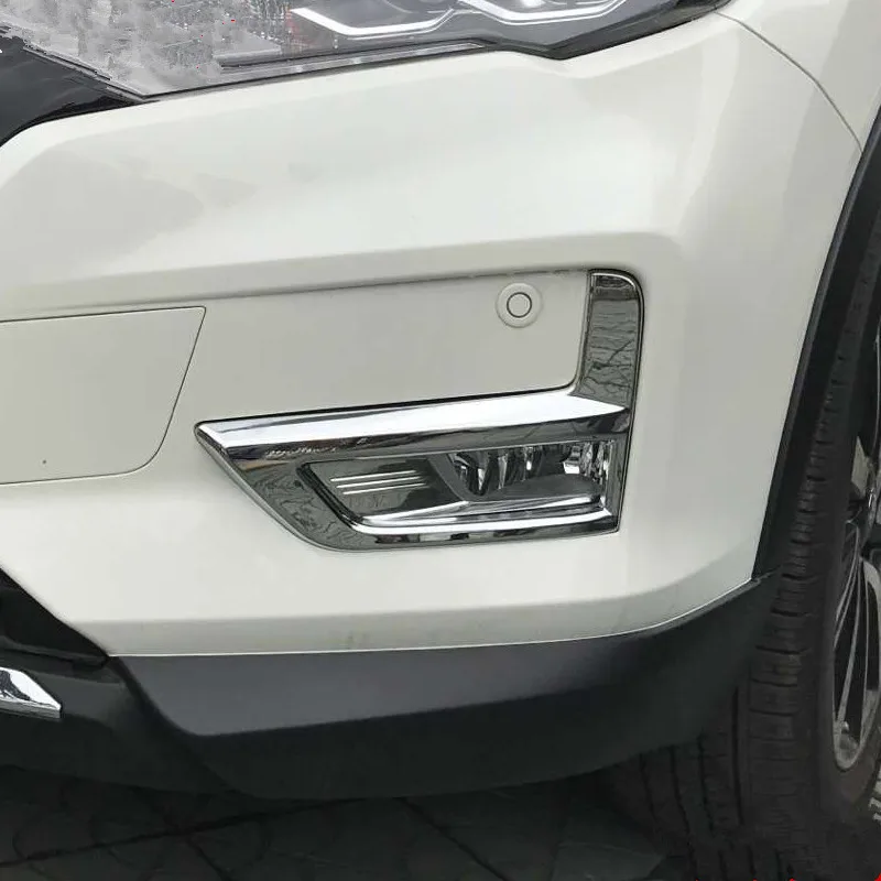 

For Nissan X-TRAIL Rogue 2017 T32 Facelift ABS Chrome Front & Rear Fog Lamp Light Trim Sticker Moulding Auto Accessories