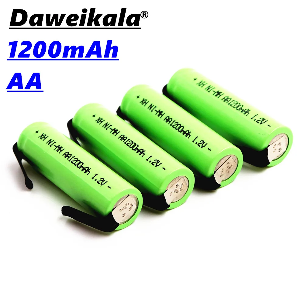 Daweikala AA Аккумуляторная батарея 1 2 в 1200 мАч Ni MH 14430 с сварной никелевой пластиной