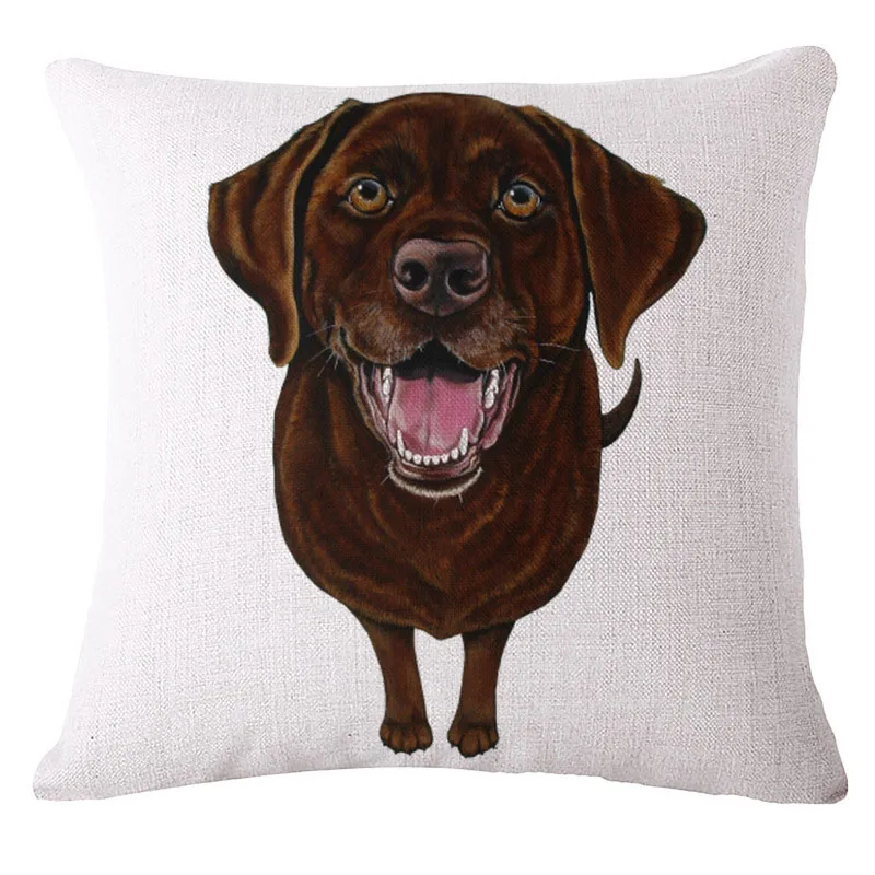 Домашний декор Cojines Pet Dogs чехол для диванных подушек наволочка высокого качества хлопковый текстиль с принтом мультяшный Стиль квадратные Fundas - Цвет: 4