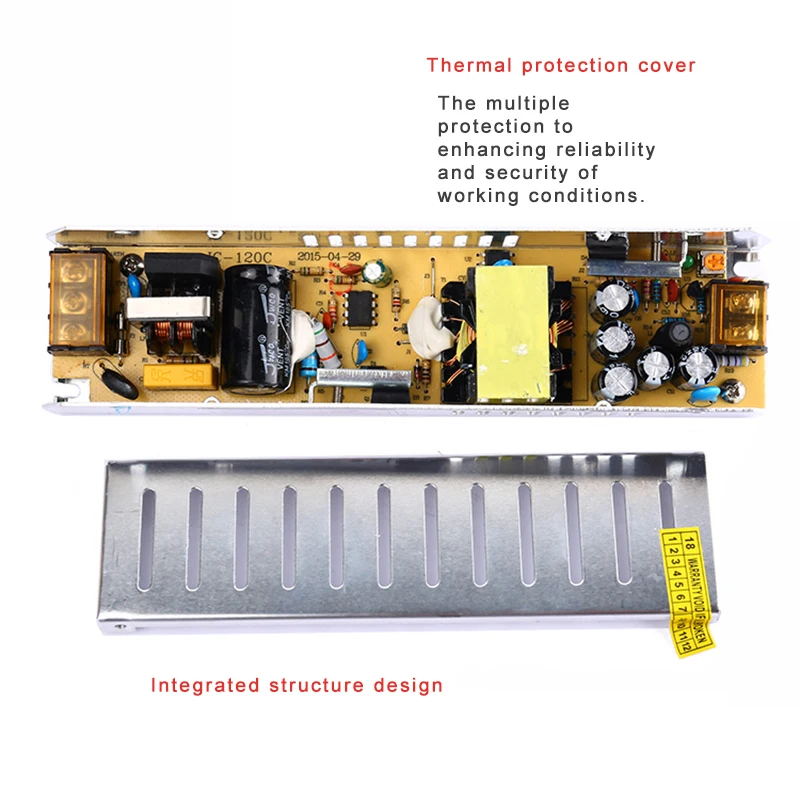 Тонкий 12 в светильник ing трансформатор 5A-30A импульсный источник питания 60 Вт 120 Вт 150 Вт 200 Вт 250 Вт 360 Вт светодиодный адаптер для светодиодных лент светильник