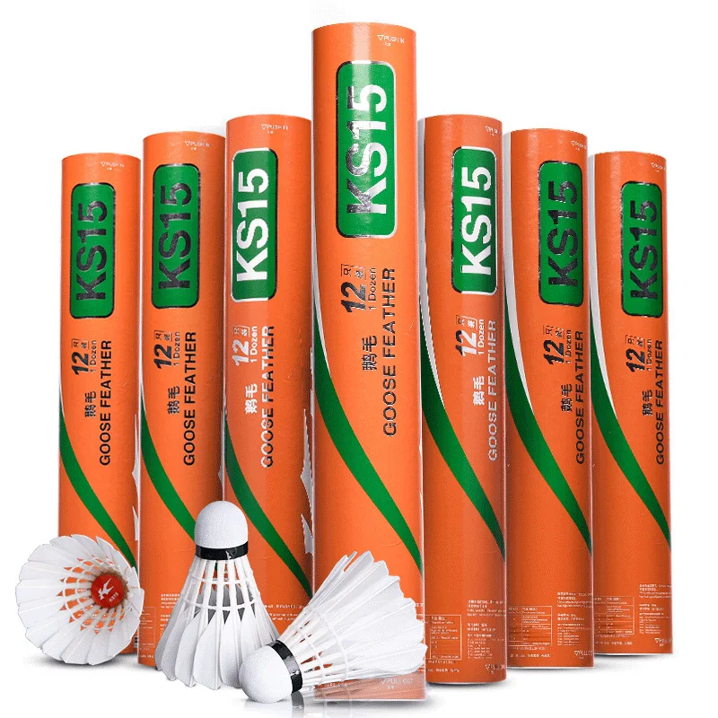 

5 tubes/lot Kason Shuttlecocks Top Quality Goose Feather Extremely Durable Training Badminton Birdies Speed76/77 L711-5OLA