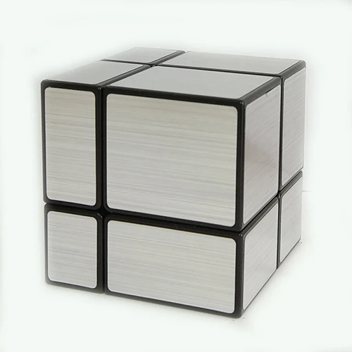 Новое поступление зеркало 2x2x2 скоростной куб волшебный куб головоломка cubo magico игрушки для детей Дети-черный+ золотой - Цвет: Silver