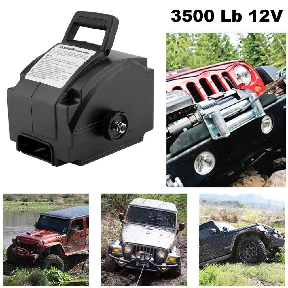 

Newest Professional 3500 Lb 12V Wire Rope Electric Boat Winch Motor Winch With Remote Control Powerful Accessories