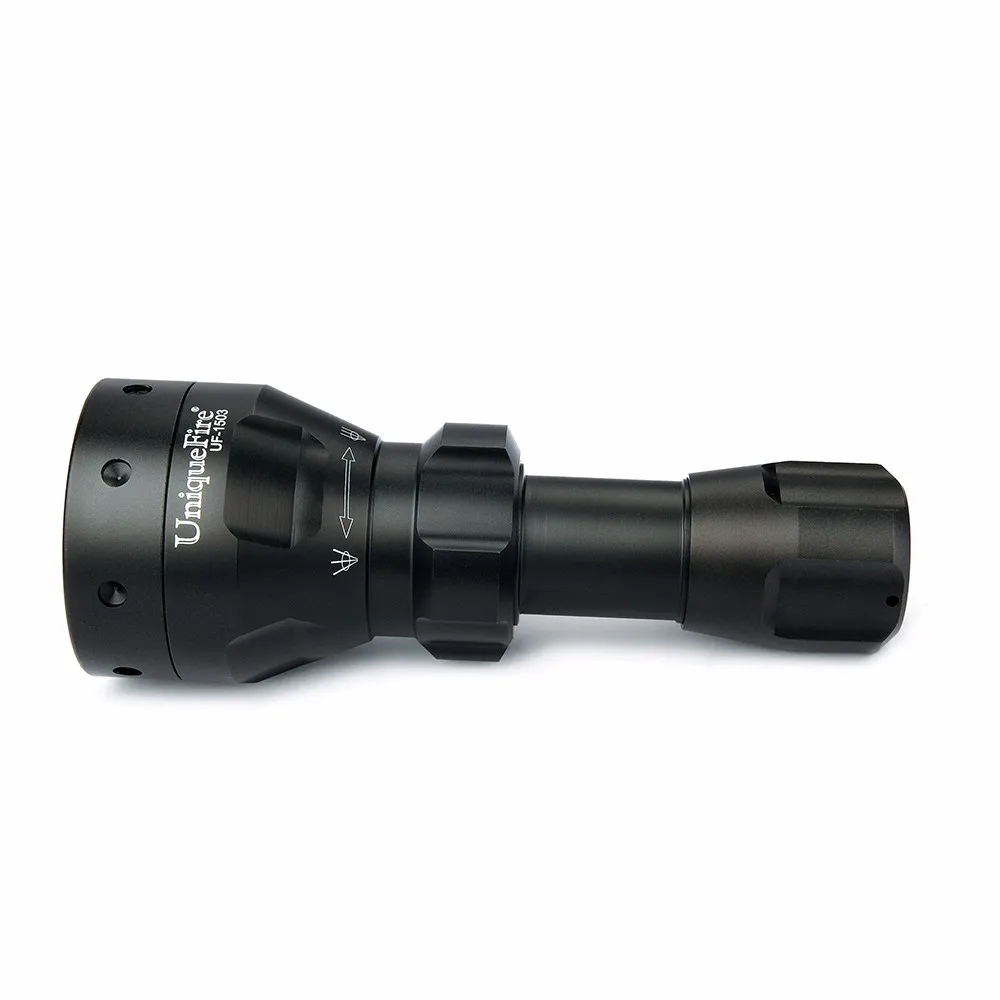 UniqueFire LED Flashlight UF1503 Tactical Waterproof WhiteGreenRed Light  LED Torch+Charger+Tail Switch+Gun Mount2