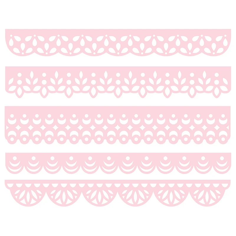 

5pcs Lacey Edgers Metal Cutting Dies Stencils for DIY Scrapbooking Craft Paper Card Decorative Embossing Die Cuts