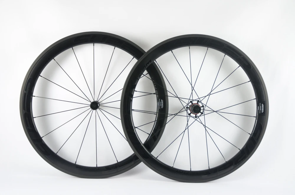 

SuperTeam 50mm carbon clincher wheelset 700C Smoked black 50% Matte Road wheels