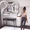 32/40inch Number Aluminum Foil Balloons Rose Gold Silver Digit Figure Balloon Child Adult Birthday Wedding Decor Party Supplies ► Photo 3/6