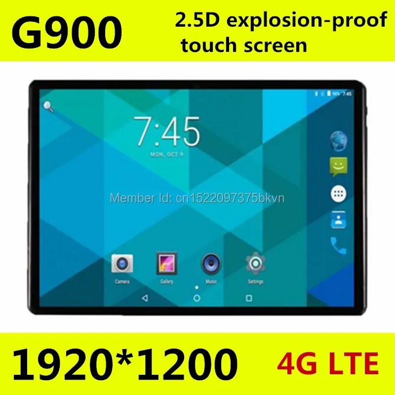 10,1-дюймовый 8-ядерный планшет pc G900 2.5D экран Android 8,0 3g 4G LTE Dual SIM 1920*1200 ips 4G B 128 ГБ Wi-Fi планшеты с Bluetooth