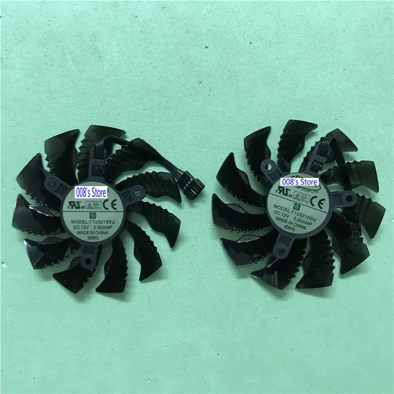 

New GPU Cooling Cooler Fan For Gigabyte GTX960/1060/580/1050Ti 1080Ti GTX1050/770/660 T129215SU 12V 0.50AMP 88mm Graphics Card