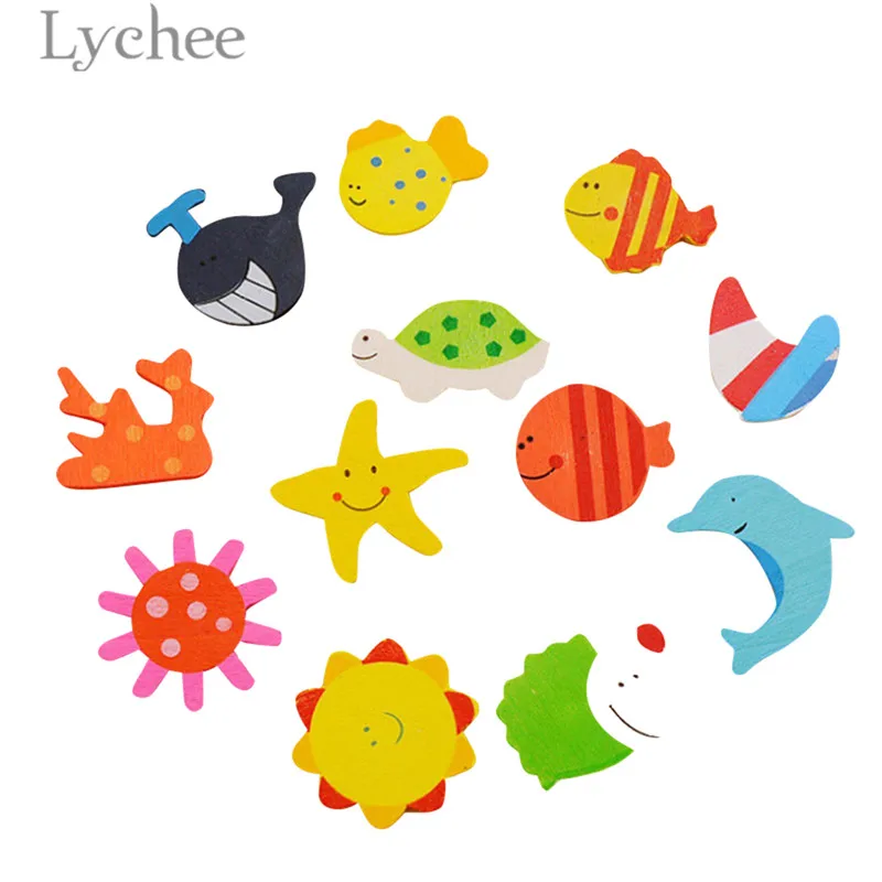 Lychee Life 12 шт. мультяшная звезда рыба дизайн магнит на холодильник Kawaii магнитные