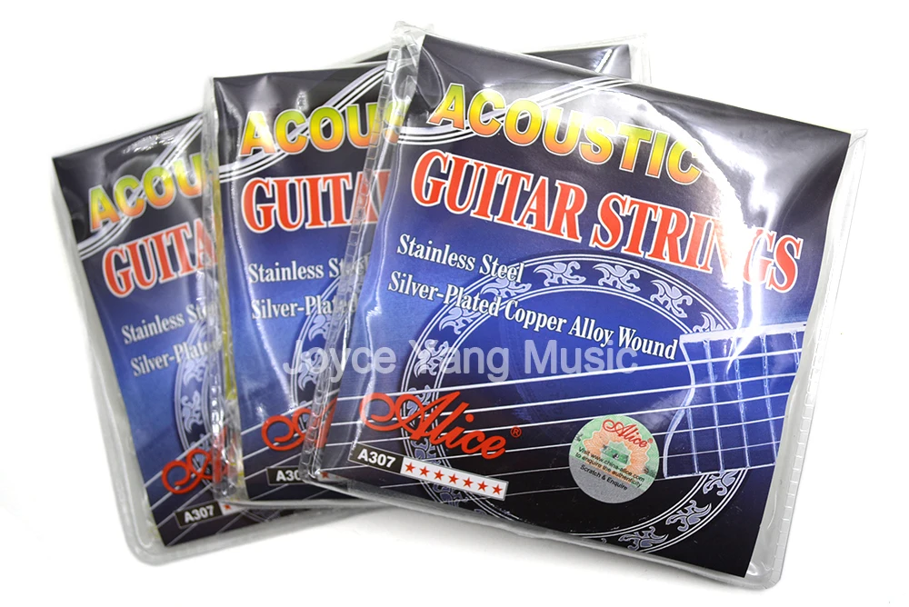 3 Sets of Alice A307 SL Acoustic Guitar Strings Silver Plated Copper