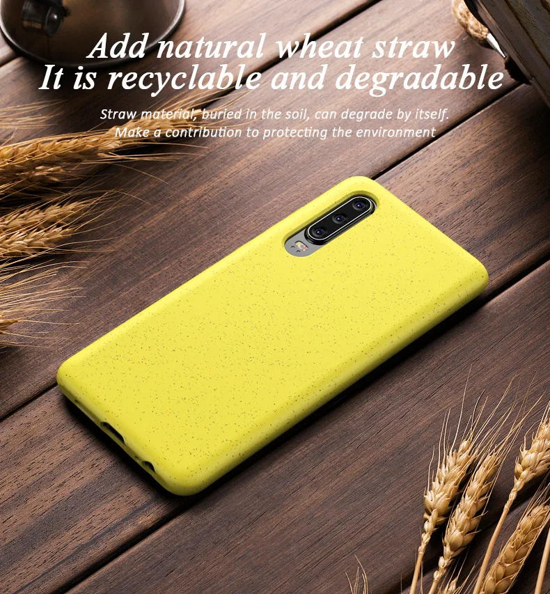 

Silicone TPU Phone Case For Huawei P30 pro lite Solid Candy Color wheat straw Soft TPU Back Cover For Huawei P30 pro lite