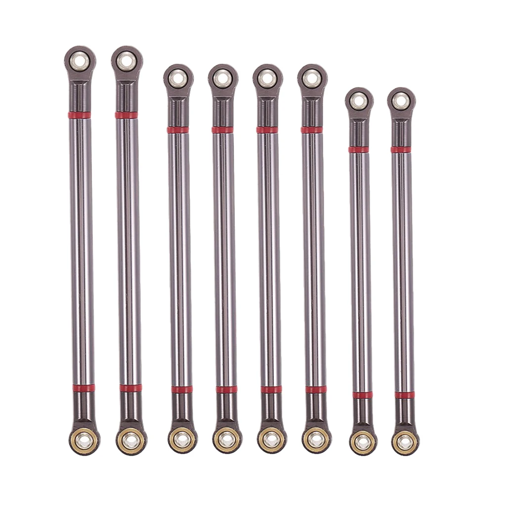 1/10 RC Vehicle Model Steering Servo Linkage Pull Rod Connectors 8x Upgrade Parts for Axial SCX10 Car