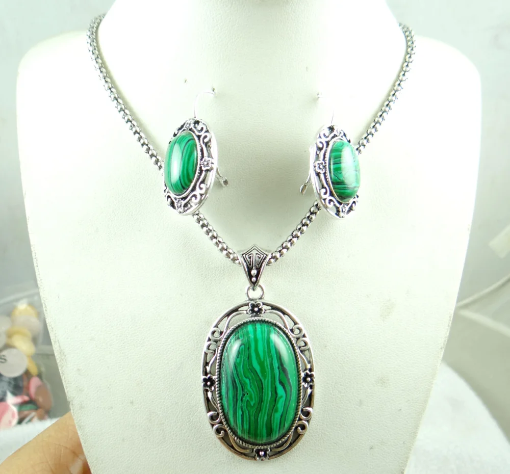 3 комплекта ожерелье и браслет из Малахита|jewellery necklace|necklace necklacegem necklace |