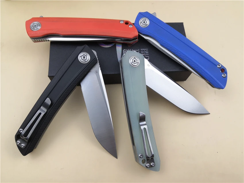 

CH3002 Flipper folding knife D2 Blade ball bearing G10 handle outdoor camping hunting tactical pocket Knives EDC hand tools