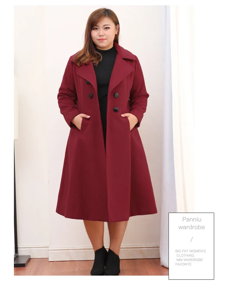 TUHAO размера плюс 8XL 9XL 10XL зимние женские шерстяные пальто офисное женское длинное пальто теплая шерстяная куртка женские пальто MS