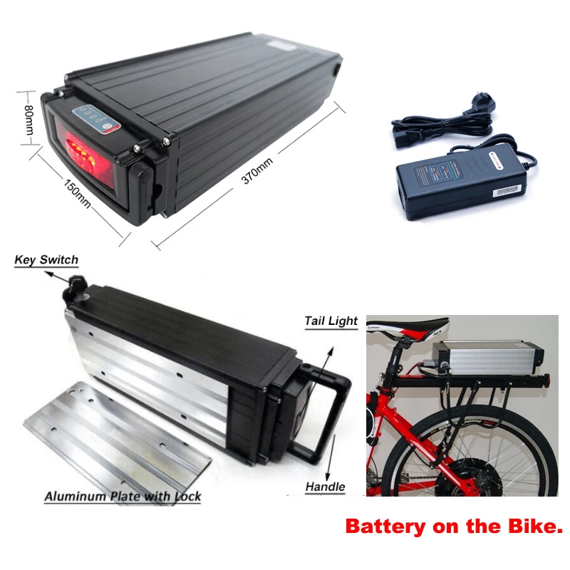 Buy Rear rack battery 52V 17Ah electric bike lithium