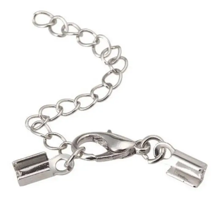 Vintage Silver Lobster Clasp Toggle Tail Extender Chain Crimp End Vintage Silver Lobster Clasp Toggle Tail Extender Chain Crimp End Caps For Bracelet Necklace Diy Jewelry Findings 100 Set H211 In