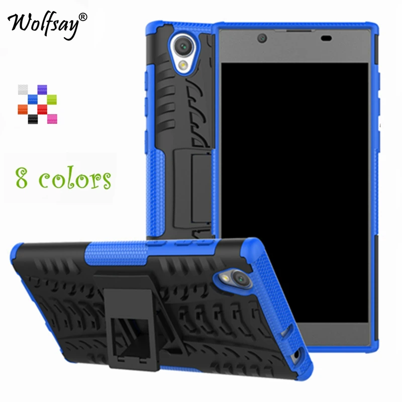 Чехол Wolfsay для Sony Xperia L1 G3312 мягкий резиновый и пластиковый чехол подставка Fundas | Бамперы -32827846177