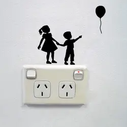 Новейший шаблонный переключатель воздушный шар для маленьких девочек и мальчиков наклейка для стен художественная Наклейка Спальня