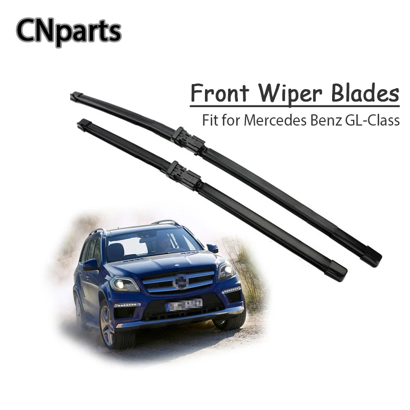 CNparts Car Windshield Soft Rubber Front Wiper Blades Arm Kit For