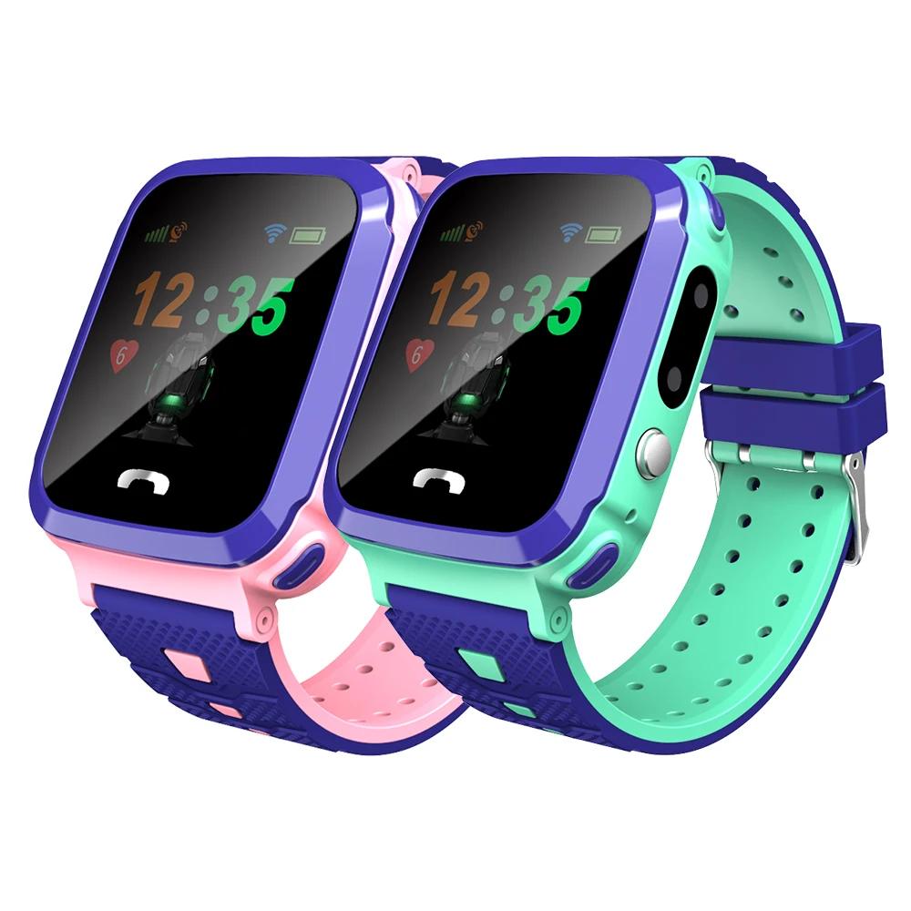 

Kids Smart Watch SIM Card Color Touch LBS Positioning One - Click SOS Anti - Lost for IOS Android Smart Watch for Children