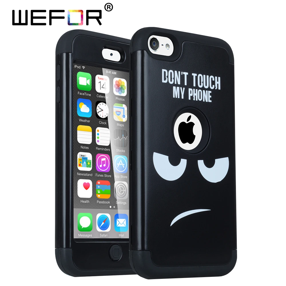 

For Apple iPod Touch 6 Case,WeFor Shockproof Case Cover Hybrid Hard Impact & Silicone Phone Cases Fundas w/Screen Protector Film