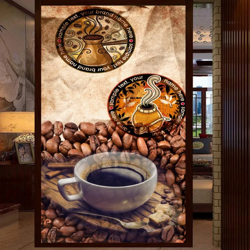 

Photo wallpaper Mystery Coffee Bean and coffee entrance custom murals Cafe lobby decoration backdrop wallpaper