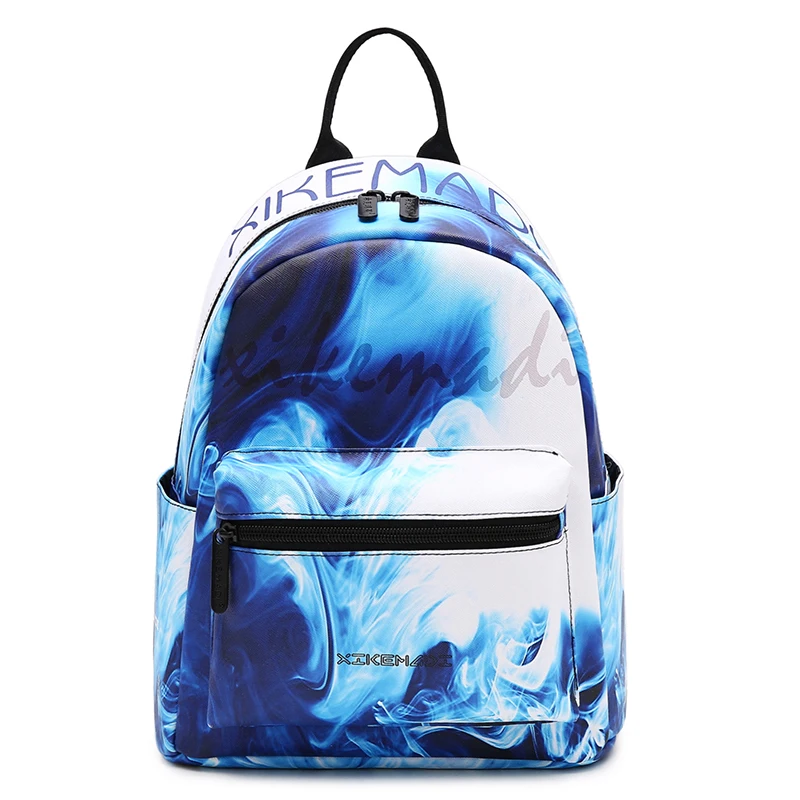 

Backpack Women School Bags for Teenage Girls Large Capacity Mochila Leisure Travel BackBag Female PU Bagpack 3D Printed