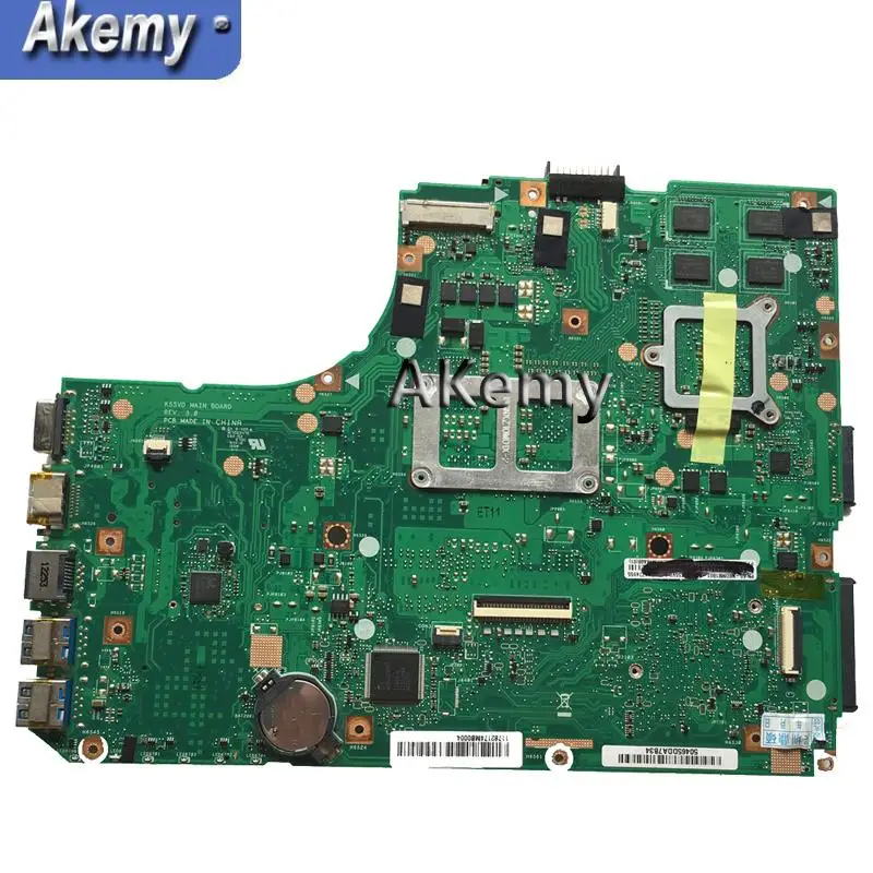 AK K55VD محمول اللوحة الأم ل ASUS K55VD K55A A55VD F55VD K55V K55 اختبار اللوحة الأصلية دعم ل I7 وحدة المعالجة المركزية