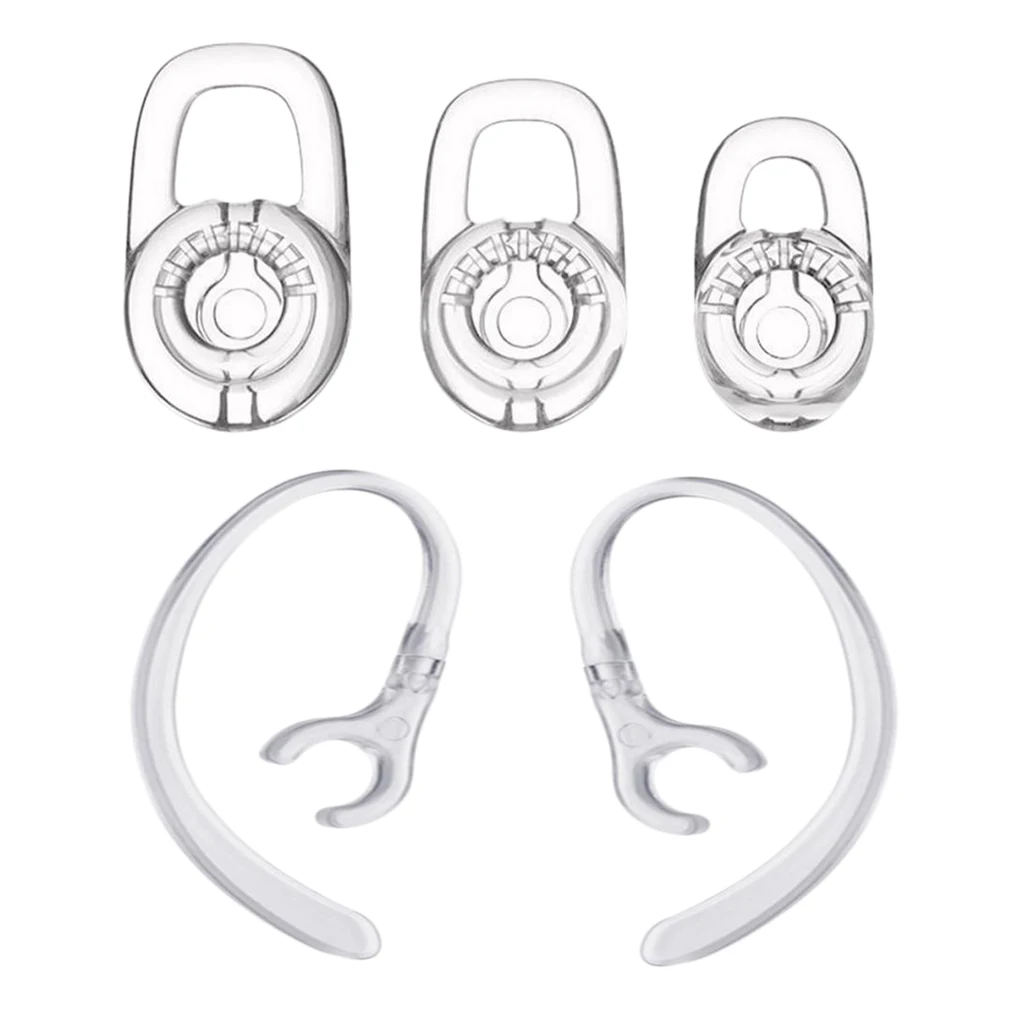 360 Degree Rotate Silicone Anti-Slip Ear-hook and S M L Soft  Ear Glue Earbuds Tips Replacement Earbud Covers