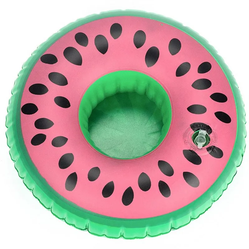 Имитация жизни буй арбуз стакан держатель плавательный бассейн плавающий бассейн стакан с кока-колой держатель Единорог плавать кольцо - Цвет: Зеленый