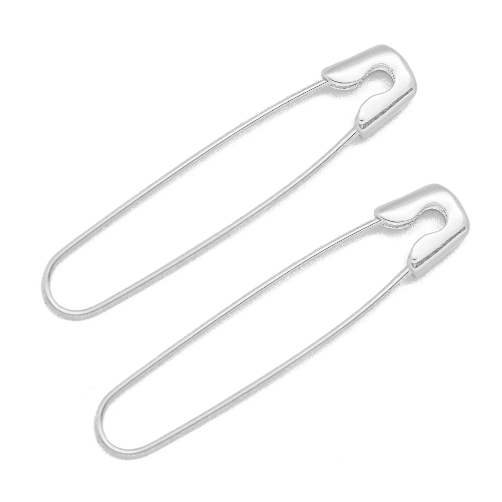 

Fashionable Simple Paper Clips 925 Sterling Silver Hoop Earrings