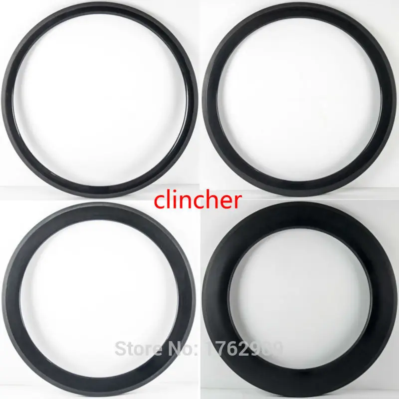 1pcs New 700C 38 50 60 88mm Clincher Rim Road Bike 3K UD 12K Full Carbon