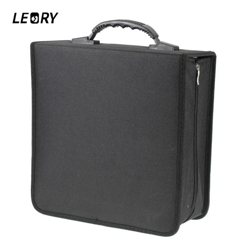 

LEORY 320 Sleeves Black CD DVD Dics Media Storage Portable Carry Bag Case Wallet Holder Box Universal CD Case