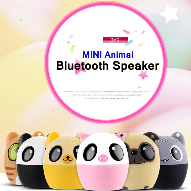 

Bluetooth Speakers Portable Mini Wireless Lovely Cartoon Stereo Speaker Cute with Shutter Button Selfie Feature Child Children