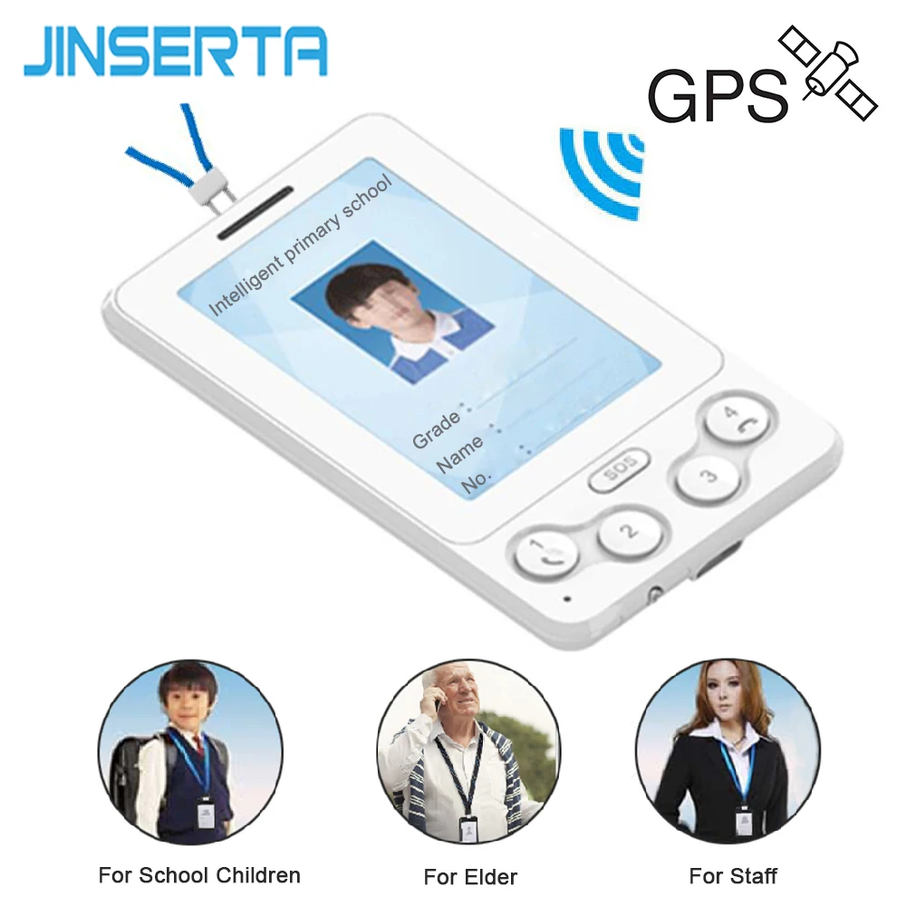 

JINSERTA GPS Tracker Student ID Card Thin Locator GPS Satellite Real-Time Positioning 5 Days For Elderly Children Personal Track