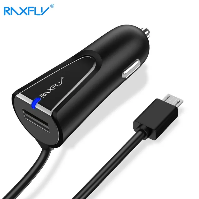 Best Offers RAXFLY USB Car Charger With 100cm Cable 5V 3.6A For iPhone Mobile Phone Tablet LED USB Phone Car-Charger For Android IOS System 