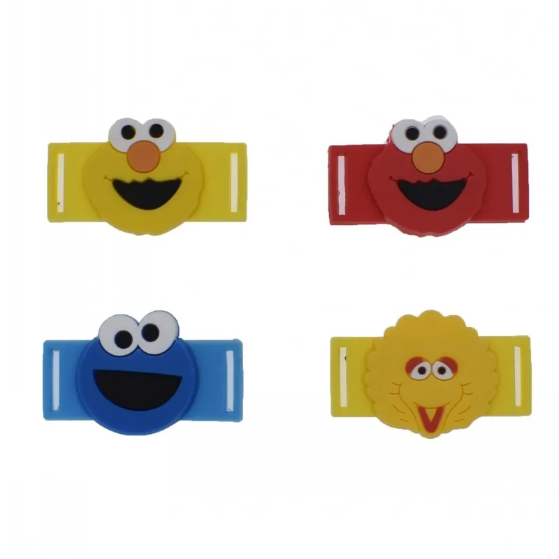 

4pcs Sesame Street Soft PVC Charms Fit Sport/Casual/Skateboard Shoes Kids Sneakers Shoes Lace Adapter Shoe Lace Dubraces