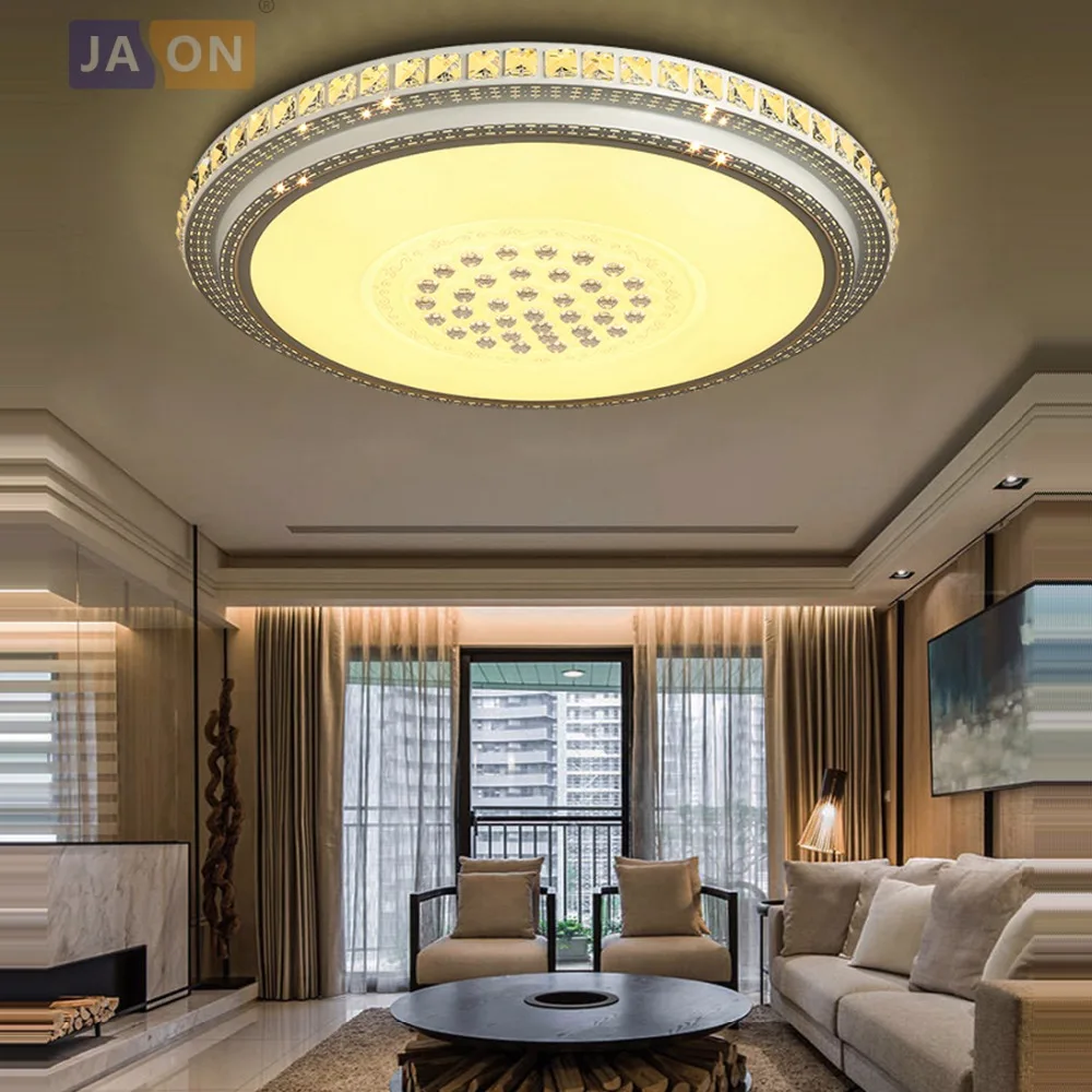

LED Modern Iron Crystal Acrylic Round LED Lamp.LED Light.Ceiling Lights.LED Ceiling Light.Ceiling Lamp For Foyer Bedroom