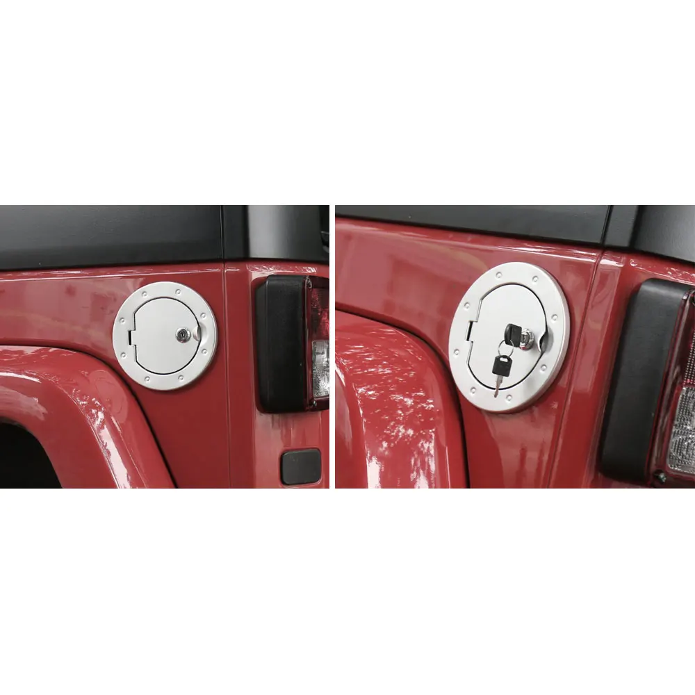 Из алюминиевого сплава топливный бак крышка газовая крышка наполнитель крышка отделка Блокировка украшения подходит для Jeep Wrangler JK 2007- стайлинга автомобилей