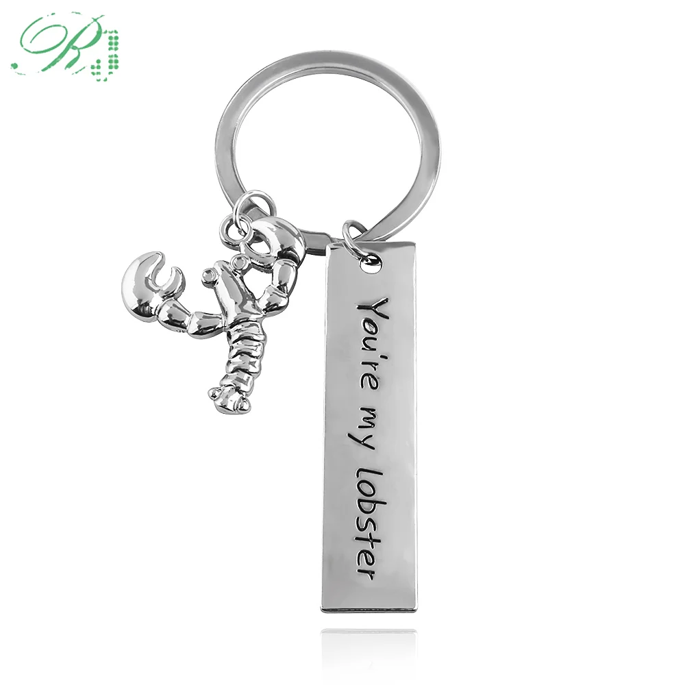 

RJ TV Friends Lobster Central Perk Coffee Time Logo Keychains Pendants Monica's Door Choker Chaveiro Car Keyring Jewelry Gift