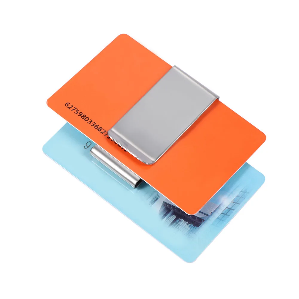 

1 Pcs High Quality Stainless Steel Metal Money Clip Fashion Silver Color Dollar Cash Clamp Holder Wallet for Men Women