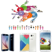 10Pcs/bags 1M/2M/3M Micro USB Cable Use for Samsung Huawei Flat Noodle Cable Data Sync Charging Cable Android Universal