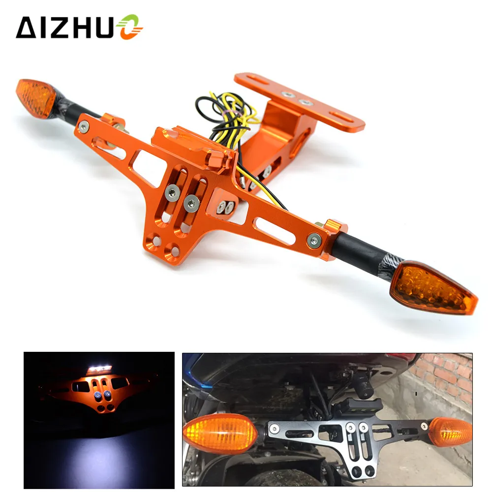 Motorcycle License Plate Holder Led Light for YAMAHA YZF R1 XJR1300 FJR 1300 FZ1 FAZER YZF R6 XJR1300 YZF R3 TMAX 530 500