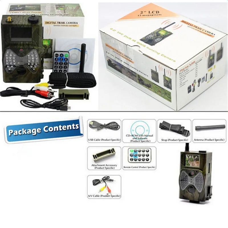 

Skatolly HC Type Hunting HC300M Hunting Trail Camera HC-300M Full HD 12MP 1080P Video Night Vision MMS GPRS Game Hunter Camera