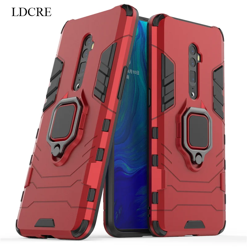 

For OPPO Reno 10x Case Magnetic Finger Ring Kickstand Hard Phone Case OPPO Reno 10x Zoom Cover For OPPO Reno 10x Case