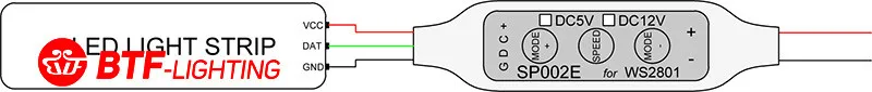 Мини светодиодный пиксельный контроллер WS2812B WS2811 WS2812 пикселей светодиодный светильник 3 клавиши/4 клавиши DC 5-24V