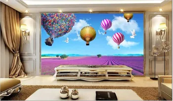 

Custom mural on the wall 3d photo wallpaper Lavender hydrogen balloon background home decor living room wallpaper for wall 3 d